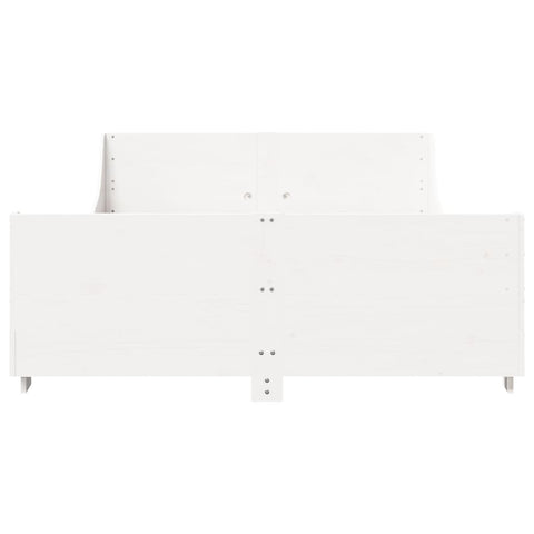 vidaXL Bed Frame without Mattress White 120x200 cm Solid Wood Pine