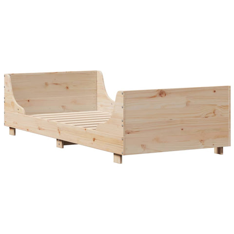 vidaXL Bed Frame without Mattress 100x200 cm Solid Wood Pine