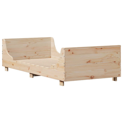 vidaXL Bed Frame without Mattress 100x200 cm Solid Wood Pine