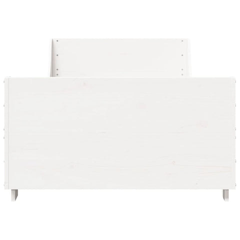 vidaXL Bed Frame without Mattress White 100x200 cm Solid Wood Pine
