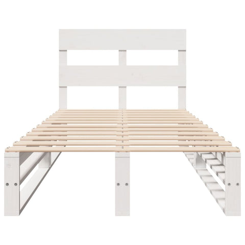 vidaXL Bed Frame without Mattress White 90x200 cm Solid Wood Pine