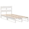vidaXL Bed Frame without Mattress White 100x200 cm Solid Wood Pine