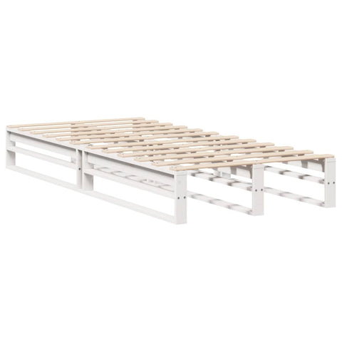vidaXL Bed Frame without Mattress White 100x200 cm Solid Wood Pine