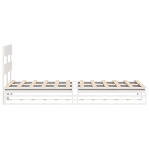 vidaXL Bed Frame without Mattress White 100x200 cm Solid Wood Pine