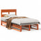 vidaXL Bed Frame without Mattress Wax Brown 100x200 cm Solid Wood Pine