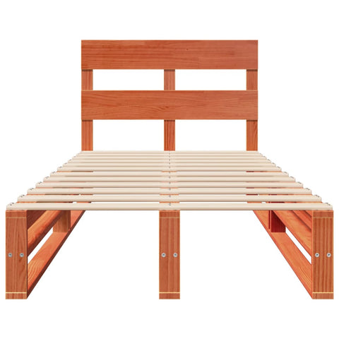vidaXL Bed Frame without Mattress Wax Brown 100x200 cm Solid Wood Pine
