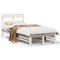 vidaXL Bed Frame without Mattress White 75x190 cm Small Single Solid Wood Pine