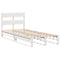 vidaXL Bed Frame without Mattress White 75x190 cm Small Single Solid Wood Pine
