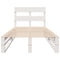 vidaXL Bed Frame without Mattress White 75x190 cm Small Single Solid Wood Pine