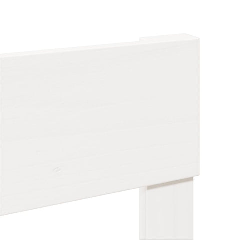 vidaXL Bed Frame without Mattress White 75x190 cm Small Single Solid Wood Pine