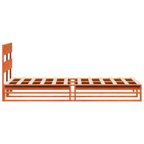 vidaXL Bed Frame without Mattress Wax Brown 90x190 cm Single Solid Wood Pine