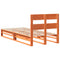 vidaXL Bed Frame without Mattress Wax Brown 90x190 cm Single Solid Wood Pine