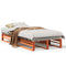 vidaXL Bed Frame without Mattress Wax Brown 90x200 cm Solid Wood Pine
