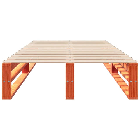 vidaXL Bed Frame without Mattress Wax Brown 90x200 cm Solid Wood Pine