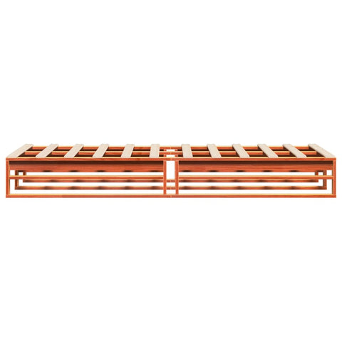 vidaXL Bed Frame without Mattress Wax Brown 90x200 cm Solid Wood Pine