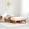 vidaXL Bed Frame without Mattress Wax Brown 90x200 cm Solid Wood Pine
