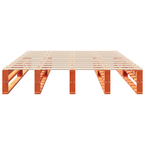 vidaXL Bed Frame without Mattress Wax Brown 160x200 cm Solid Wood Pine