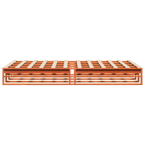 vidaXL Bed Frame without Mattress Wax Brown 120x190 cm Small Double Solid Wood Pine