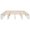 vidaXL Bed Frame without Mattress White 135x190 cm Double Solid Wood Pine
