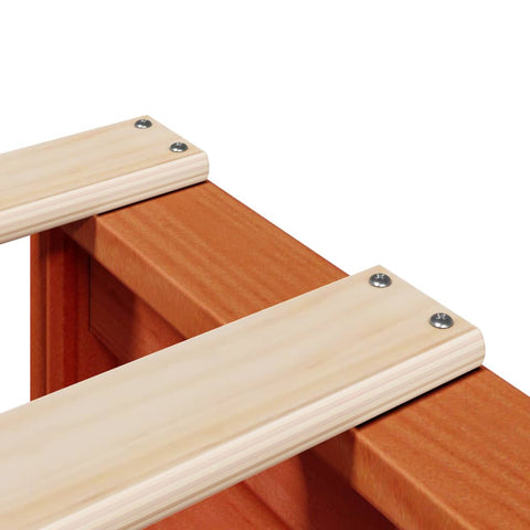 vidaXL Bed Frame without Mattress Wax Brown 135x190 cm Double Solid Wood Pine