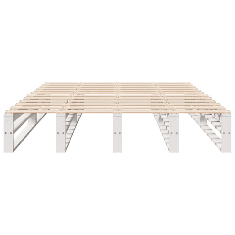vidaXL Bed Frame without Mattress White 140x190 cm Solid Wood Pine