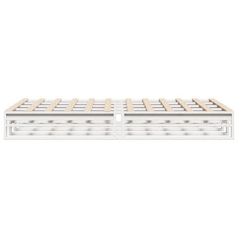 vidaXL Bed Frame without Mattress White 140x190 cm Solid Wood Pine