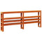vidaXL Headboard with Shelves Wax Brown 180 cm Solid Wood Pine