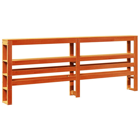 vidaXL Headboard with Shelves Wax Brown 180 cm Solid Wood Pine