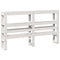 vidaXL Headboard with Shelves White 160 cm Solid Wood Pine