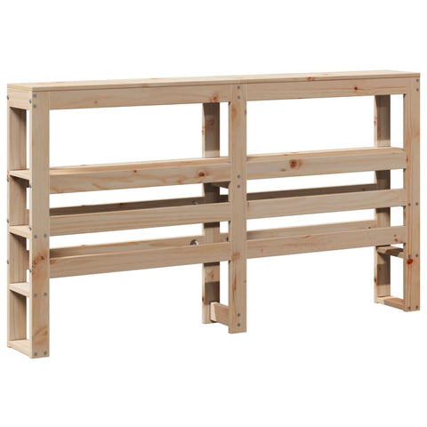 vidaXL Headboard with Shelves 150 cm Solid Wood Pine