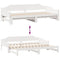 vidaXL Daybed with Trundle without Mattress White 90x200 cm Solid Wood