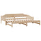 vidaXL Daybed with Trundle without Mattress 90x190 cm Single Solid Wood