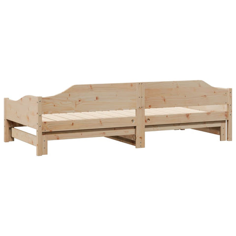 vidaXL Daybed with Trundle without Mattress 90x190 cm Single Solid Wood