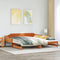 vidaXL Daybed with Trundle without Mattress Wax Brown 90x190 cm Single Solid Wood