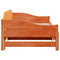 vidaXL Daybed with Trundle without Mattress Wax Brown 90x190 cm Single Solid Wood