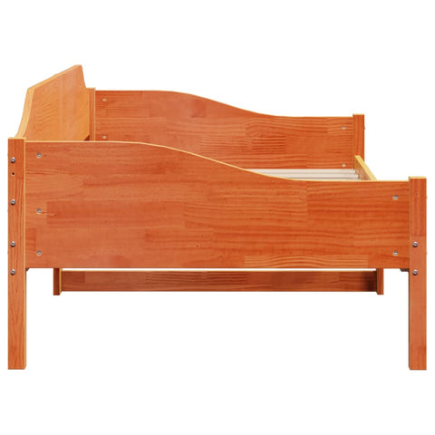 vidaXL Bed Frame without Mattress Wax Brown 80x200 cm Solid Wood Pine