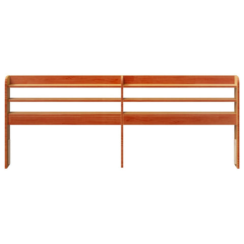 vidaXL Headboard with Shelves Wax Brown 180 cm Solid Wood Pine