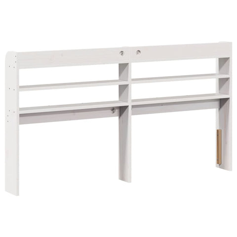 vidaXL Headboard with Shelves White 150 cm Solid Wood Pine