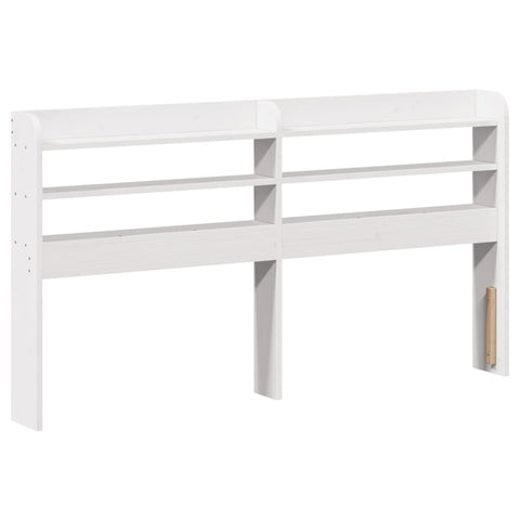 vidaXL Headboard with Shelves White 120 cm Solid Wood Pine