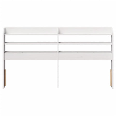 vidaXL Headboard with Shelves White 120 cm Solid Wood Pine