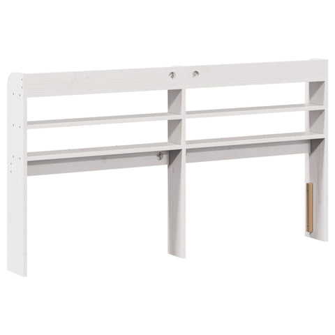 vidaXL Headboard with Shelves White 120 cm Solid Wood Pine