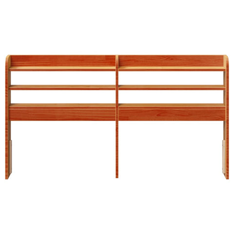 vidaXL Headboard with Shelves Wax Brown 120 cm Solid Wood Pine