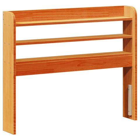 vidaXL Headboard with Shelves Wax Brown 100 cm Solid Wood Pine