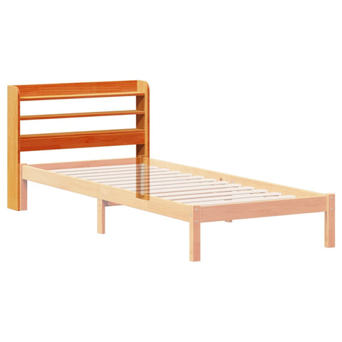 vidaXL Headboard with Shelves Wax Brown 100 cm Solid Wood Pine