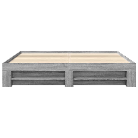 vidaXL Bed Frame without Mattress Grey Sonoma 180x200 cm Super King Engineered Wood