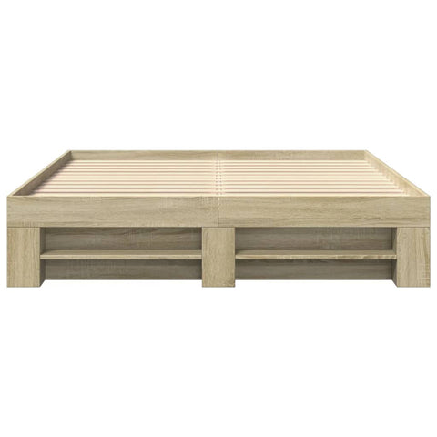 vidaXL Bed Frame without Mattress Sonoma Oak 160x200 cm Engineered Wood