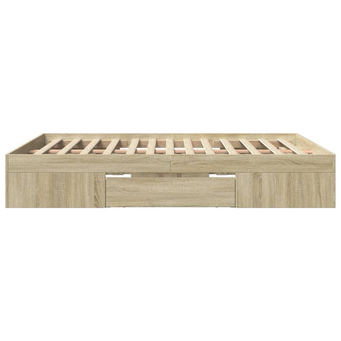vidaXL Bed Frame without Mattress Sonoma Oak 160x200 cm Engineered Wood