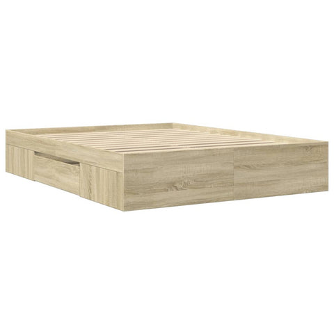 vidaXL Bed Frame without Mattress Sonoma Oak 160x200 cm Engineered Wood