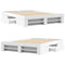 vidaXL Bed Frame without Mattress White 150x200 cm King Size Engineered Wood
