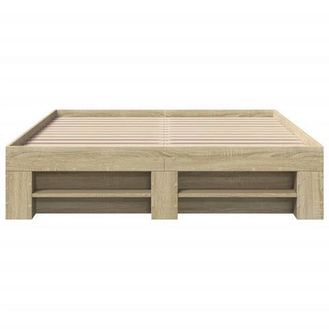 vidaXL Bed Frame without Mattress Sonoma Oak 120x200 cm Engineered Wood